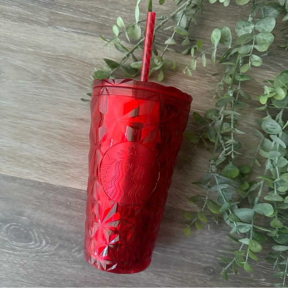 Starbucks 2021 Red Jeweled Holiday Tumbler 16 oz - Picture 6 of 6